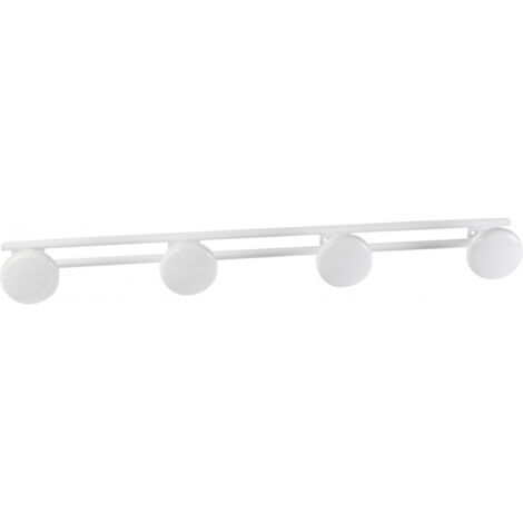 Porte-manteau métallique laqué blanc 4 têtes 61cm