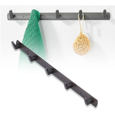 Porte-manteau mural 45 cm en alliage d’aluminium pour cuisine salle de bain chambre placard
