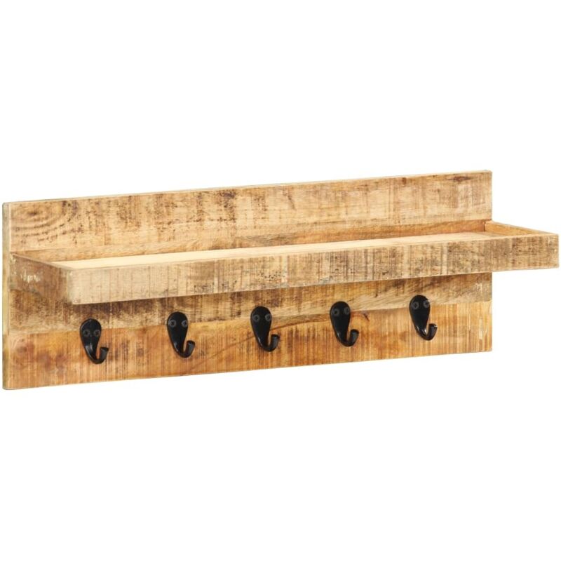 Vidaxl - Porte-manteau mural 60x15x20 cm Bois de manguier brut solide