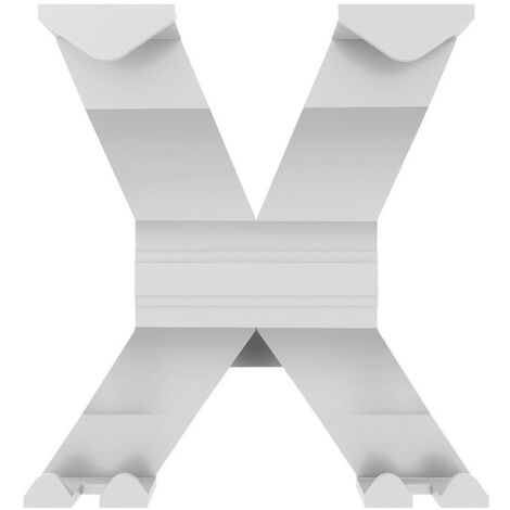 Porte-manteau mural aluminium 4 patères Longueur 170mm blanc