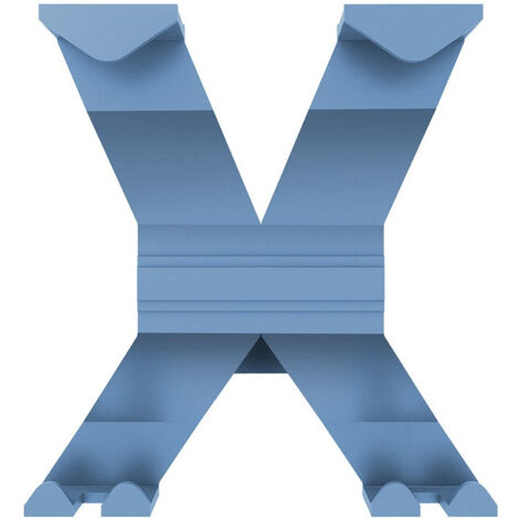 Porte-manteau mural aluminium 4 patères Longueur 170mm bleu pastel