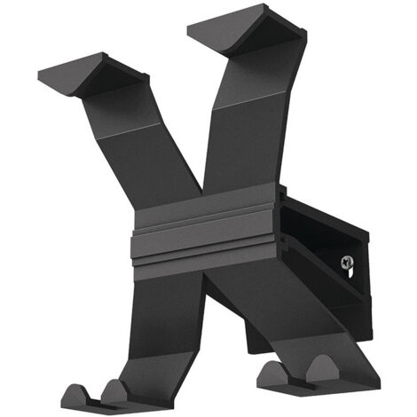 Porte-manteau mural aluminium 4 patères Longueur 170mm noir profond