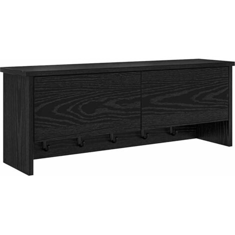 Porte-manteau mural avec étagère Chêne noir 80 x 20 x 30 cm CFW745941