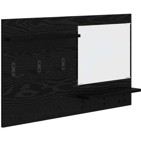 Porte-manteau mural avec étagère Chêne noir 90 x 10 x 50 cm CFW598238