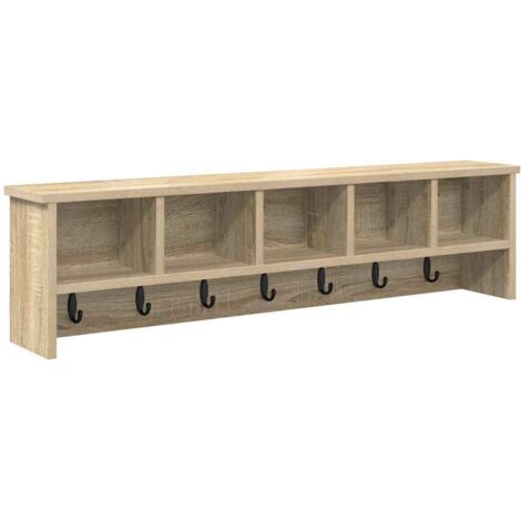 Porte-manteau mural avec étagère Chêne sonoma 100 x 16 x 26 cm CFW609012