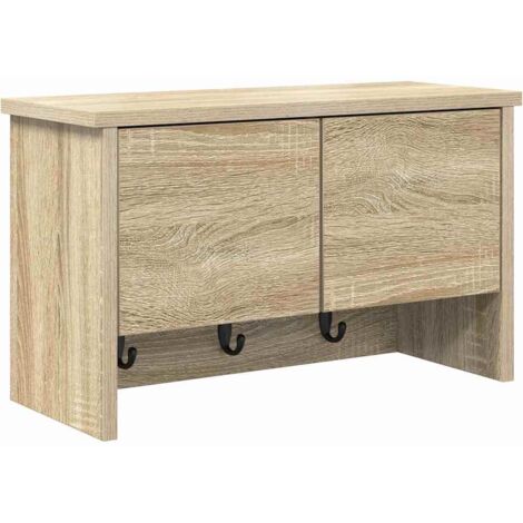 Porte-manteau mural avec étagère Chêne sonoma 50 x 20 x 30 cm CFW100177
