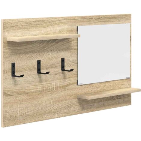 Porte-manteau mural avec étagère Chêne sonoma 90 x 10 x 50 cm CFW817828