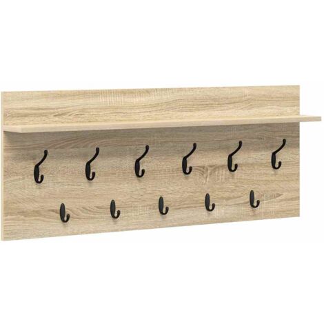 Porte-manteau mural avec étagère Chêne sonoma Bois d'ingénierie CFW211602