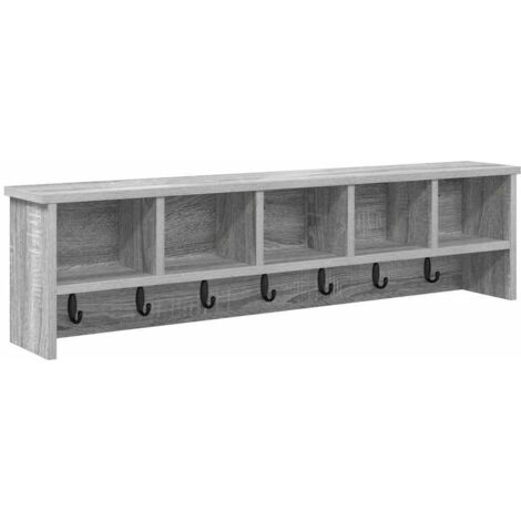 Porte-manteau mural avec étagère Sonoma gris 100 x 16 x 26 cm CFW738070