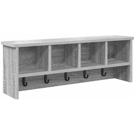 Porte-manteau mural avec étagère Sonoma gris 75 x 16 x 26 cm CFW669702