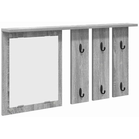 Porte-manteau mural avec étagère Sonoma gris 85 x 10 x 45 cm CFW946080