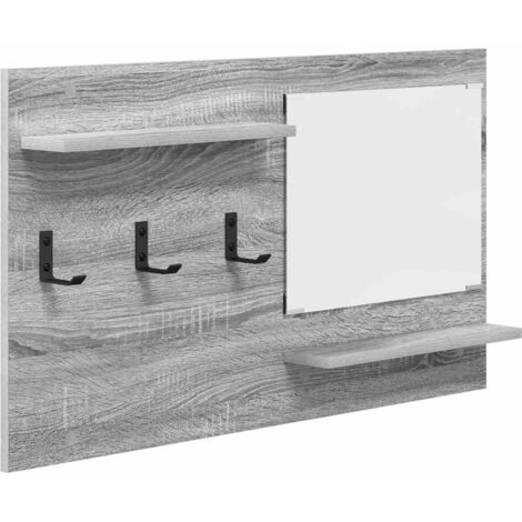 Porte-manteau mural avec étagère Sonoma gris 90 x 10 x 50 cm CFW583492
