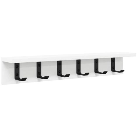 Porte-manteau mural Blanc 60 x 10.5 x 10.5 cm Bois d'ingénierie CFW680014