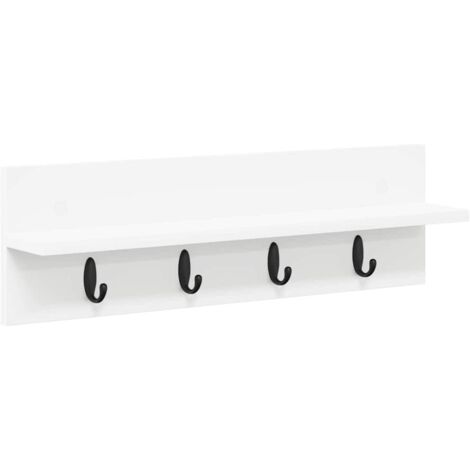 Porte-manteau mural Blanc 60 x 10.5 x 18 cm Bois d'ingénierie CFW316366