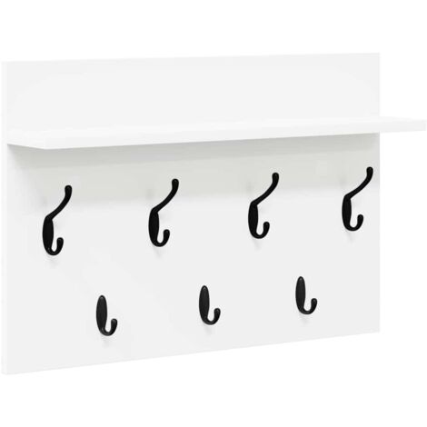 Porte-manteau mural Blanc 60 x 40 x 12 cm Bois d'ingénierie CFW982931