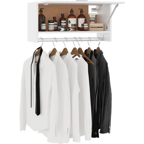 Porte manteau mural Blanc 70x32,5x35