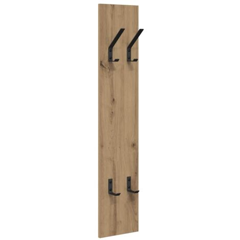 Porte-manteau mural chêne artisanal 20 x 1.5 x 100 cm CFW599939