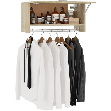 Porte manteau mural Chêne sonoma 70x32,5x35