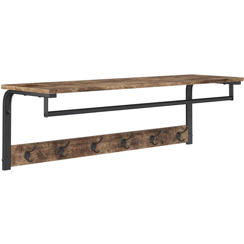 Portemanteau mural Fyrk, Chêne rustique, 100 x 30 cm, Vicco