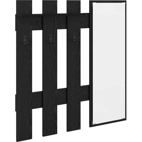 Porte-manteau mural Montage mural Chêne Noir 100 x 10 x 100 cm CFW571001