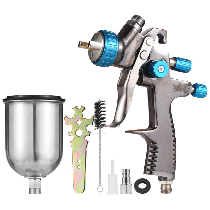 Kit de pulvérisation de peinture LVLP à alimentation par gravité, mini-pulvérisateur à air comprimé, buse de 1,4 mm, gobelet de 600 ml, pour peinture