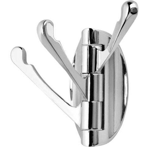 Porte-manteau Mural Pivotant en Acier Inoxydable avec 3 Bras Pliable, Cintre Suspendu/Patère/Porte-Serviette à Rotation 180°（argent）
