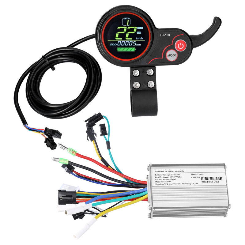 Contrôleur de moteur sans balais avec écran LCD étanche, kit de contrôleur sans balais 24 V-48 V 350 W pour vélo et scooter électriques