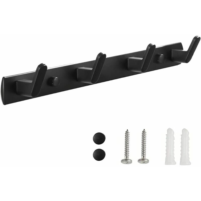 Ayyqh - Porte Manteau Mural, Porte Manteau Salle de Bain Mural, Porte Manteaux Muraux Porte Serviette, Patères Porte Manteaux Avec 4 Crochets, pour