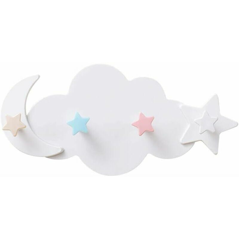 Porte-manteau mural pour enfants, décoration murale en forme de nuage, chambre de filles