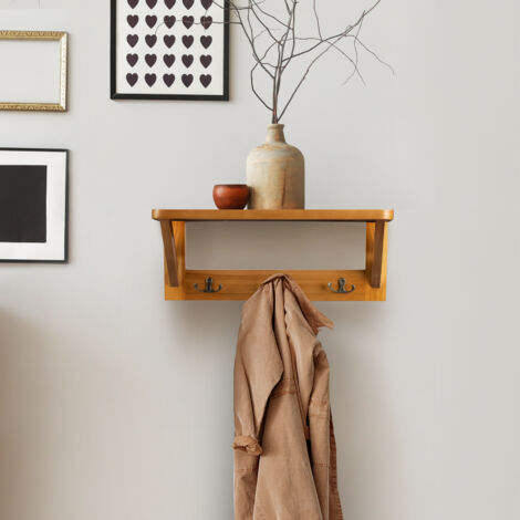 Porte-manteau mural Rustic  fixation inclus, 40 x 14,5 x 16,8 cm