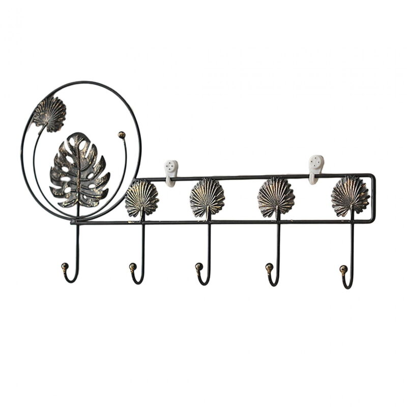 Porte-manteau mural rustique en fer, porte-clés polyvalent, crochet mural, cintre pour porte, cuisine, foulards, serviettes, sacs, feuilles
