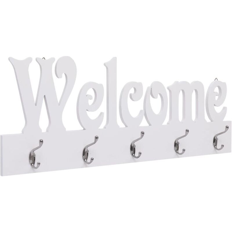 Porte-manteau mural WELCOME Blanc 74x29,5 cm CFW93222