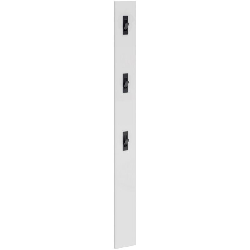 Epikasa - Porte-Manteau Murale Space, Panneau Aggloméré Mélaminé, Blanc, 15x2x170 cm