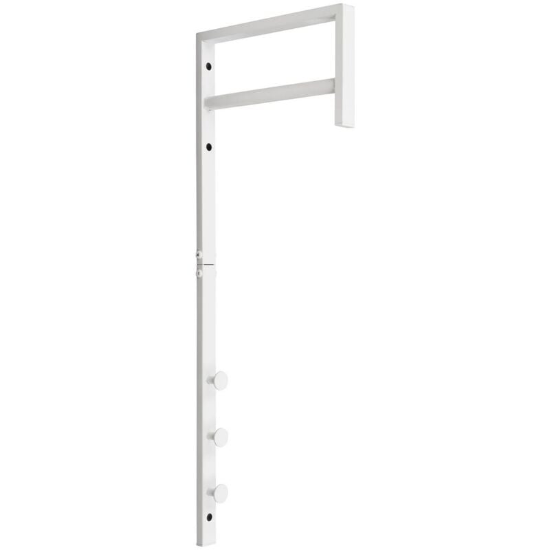 Epikasa - Porte-Manteau Murale Trento, Métal, Blanc, 3x30x82 cm