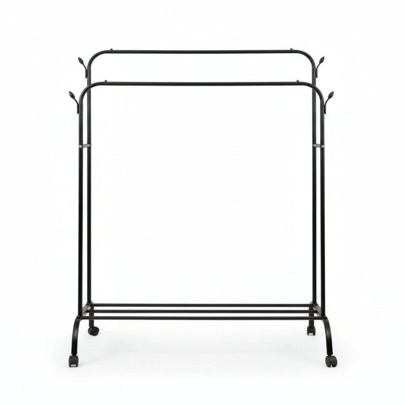 Portant à vêtements double sur roulettes 27084