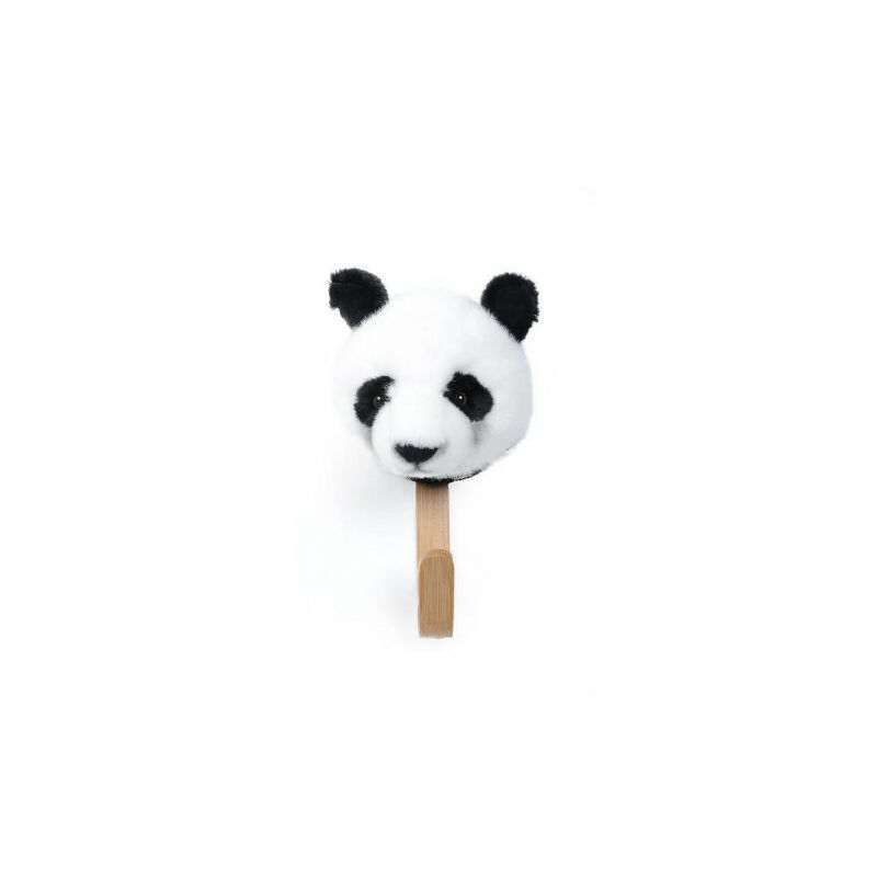 bibib - porte manteau peluche tête panda noir et blanc