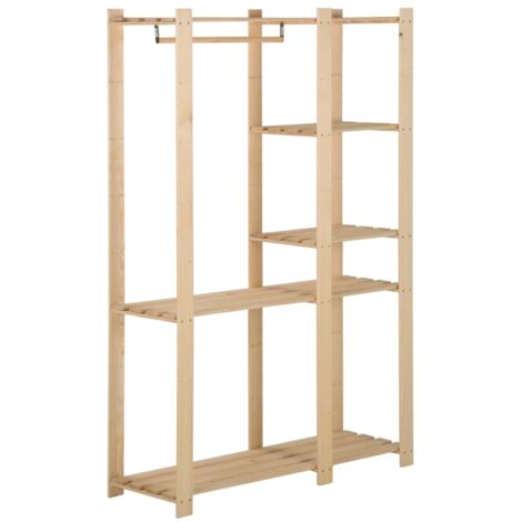 Porte-manteau pour Chambre, Salon, Salle de Bain - 110x38x170 cm Bois de pin massif OIB6330E