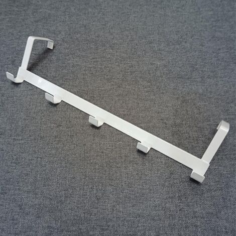 Porte Manteau Pour Porte, Pratique Patère Porte Blanc Crochet Porte Manteau Suspendre Avec 5 Crochets, Patère De Porte Manteau Mural Sans Percage
