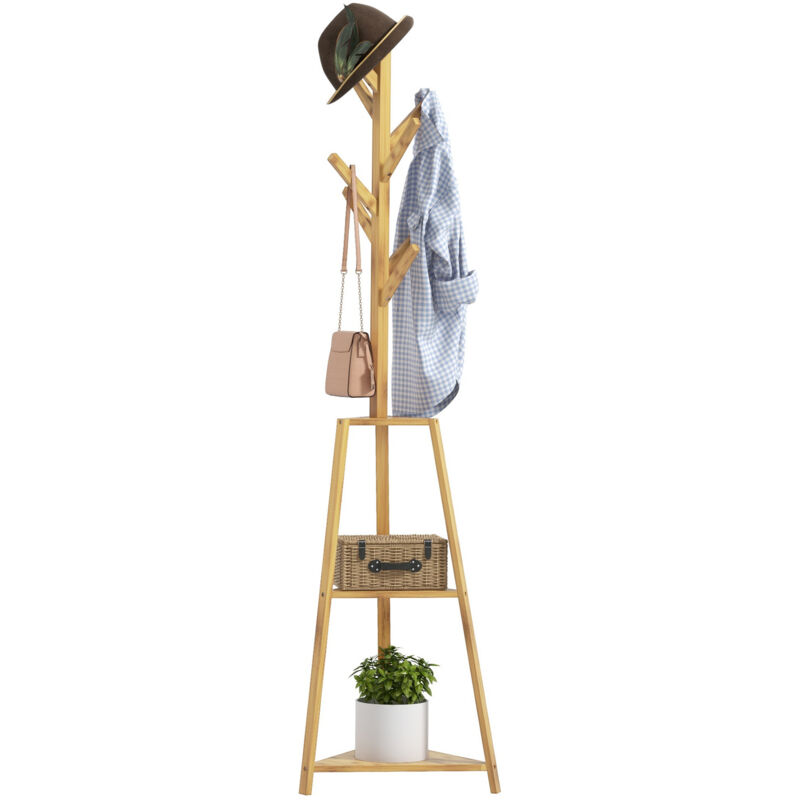 Porte-manteau sur pied SANTIAGO bois bambou
