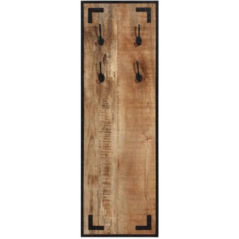 Porte-manteau，Porte-vêtement s35x8x110 cm bois de manguier massif brut CFW48643