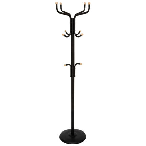 Porte-manteaux 11 tiges métal avec boules bois 5five
