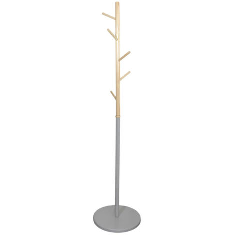 Porte-Manteaux 5 Patères "Miko" 180cm Gris