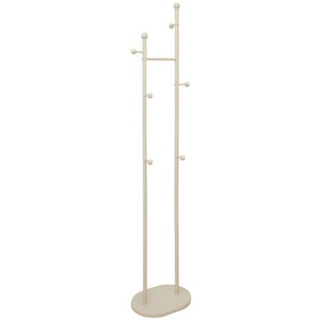 Porte manteaux avec 6 accroches coloris argile - Longueur 40 x Profondeur 30 x Hauteur 187,5 cm