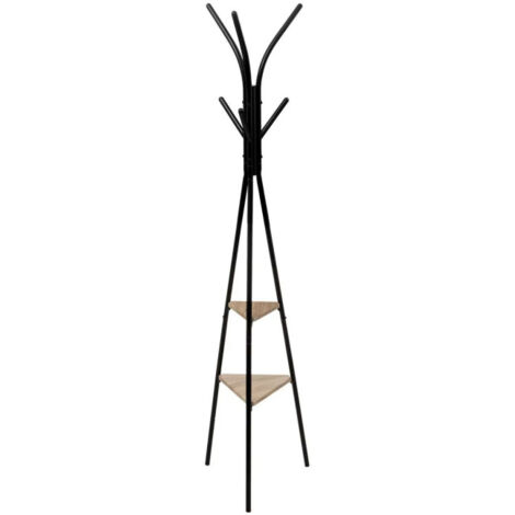 Porte-Manteaux Avec Étagères "Jano" 175cm Noir