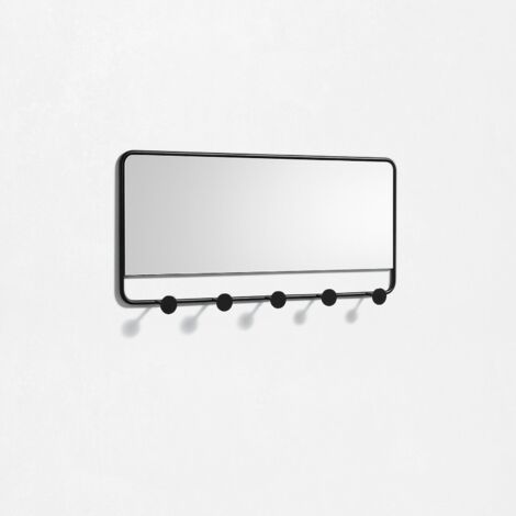 Porte-manteaux avec miroir JIIN blanc