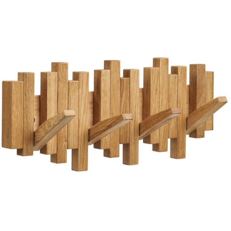 Porte-manteaux en bois L40cm - Bois clair - Caltra
