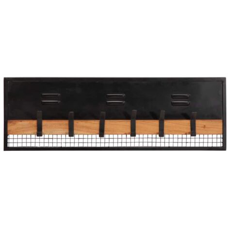 Porte-manteaux mural 90x11x30 cm bois massif de manguier CFW648919