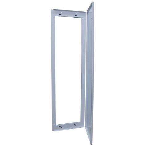 Porte métal blanche avec cadre 890x350mm pour bac encastré 1.5 rangée largeur 13M SIB ADR P06115