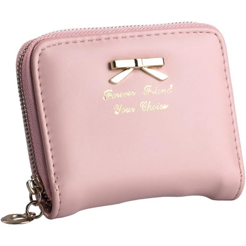 Porte-monnaie en cuir PU Bowknot