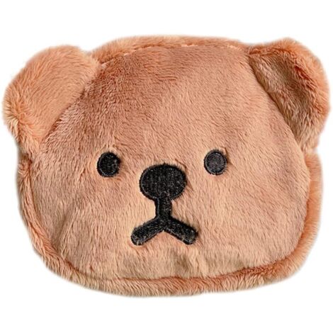 Porte-monnaie en peluche ours en dessin animé,